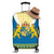 Sweden Luggage Cover Swedish Coat Of Arms With Scandinavian Flowers - Wonder Print Shop