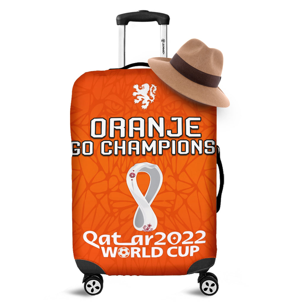 Netherlands Football Luggage Covers 2022 Soccer World Cup Oranje Champions LT13 - Wonder Print Shop