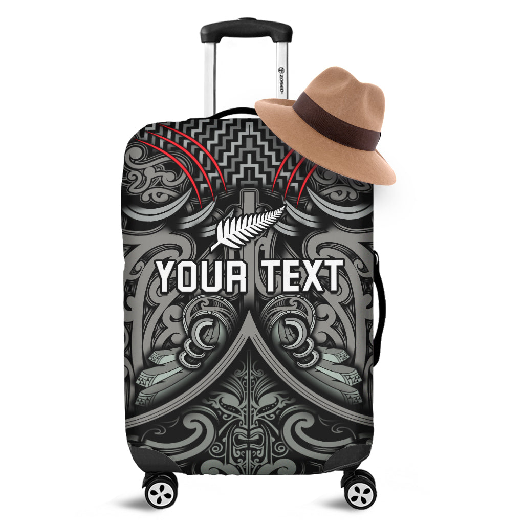 Custom Personalised New Zealand Silver Fern Rugby Luggage Covers All Black NZ Maori Pattern LT13 - Wonder Print Shop