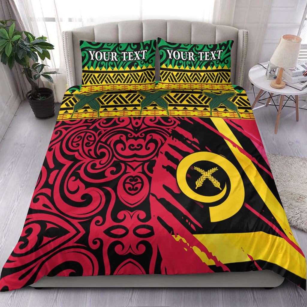 (Custom Personalised) Vanuatu Dreamy Bedding Set Flag and Pattern LT13 - Wonder Print Shop