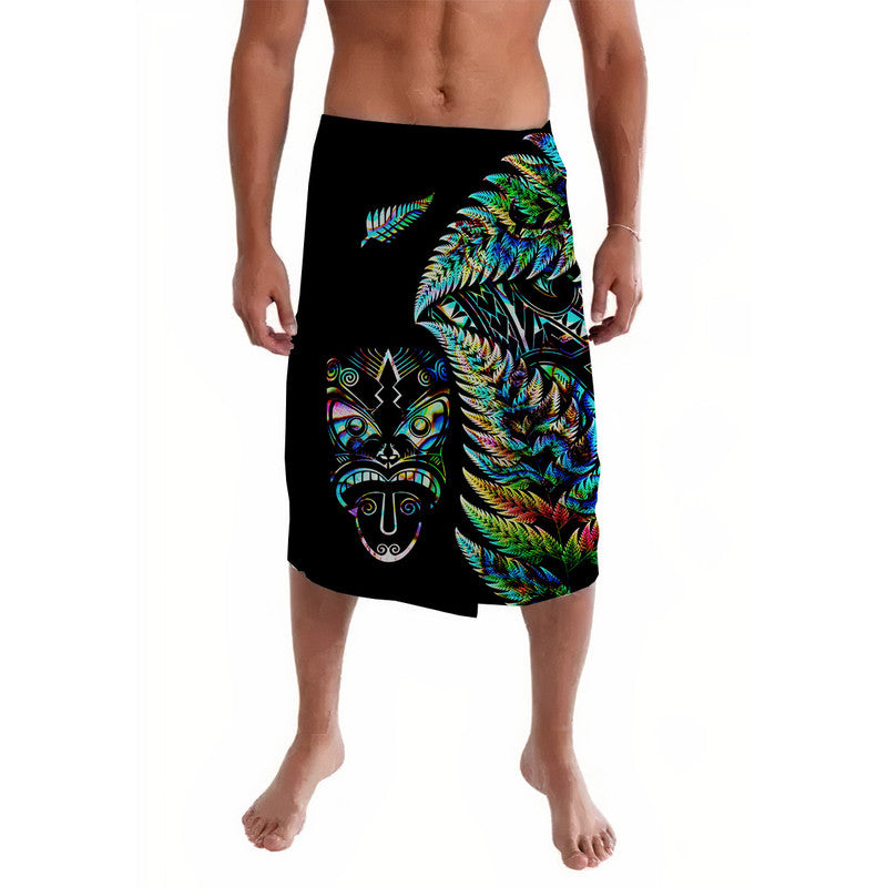 New Zealand Haka Rugby Maori Lavalava Silver Fern Vibes - Paua Shell LT8 - Wonder Print Shop