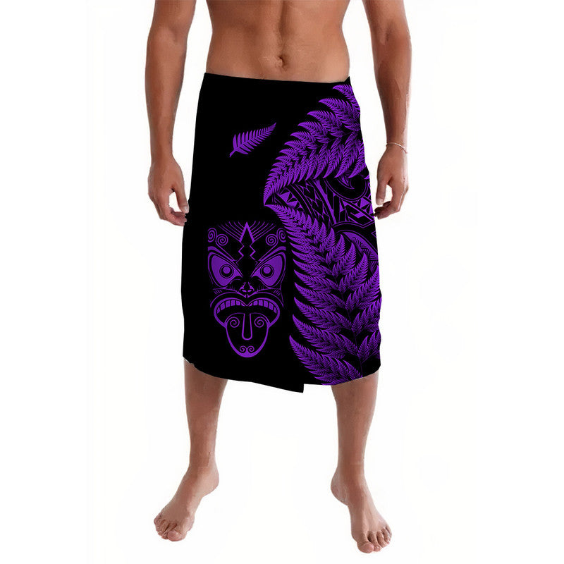 New Zealand Haka Rugby Maori Lavalava Silver Fern Vibes - Purple LT8 - Wonder Print Shop