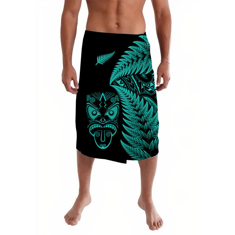 New Zealand Haka Rugby Maori Lavalava Silver Fern Vibes - Turquoise LT8 - Wonder Print Shop