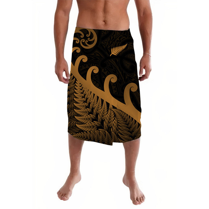 New Zealand Rugby Maori Lavalava Silver Fern Koru Vibes - Gold LT8 - Wonder Print Shop