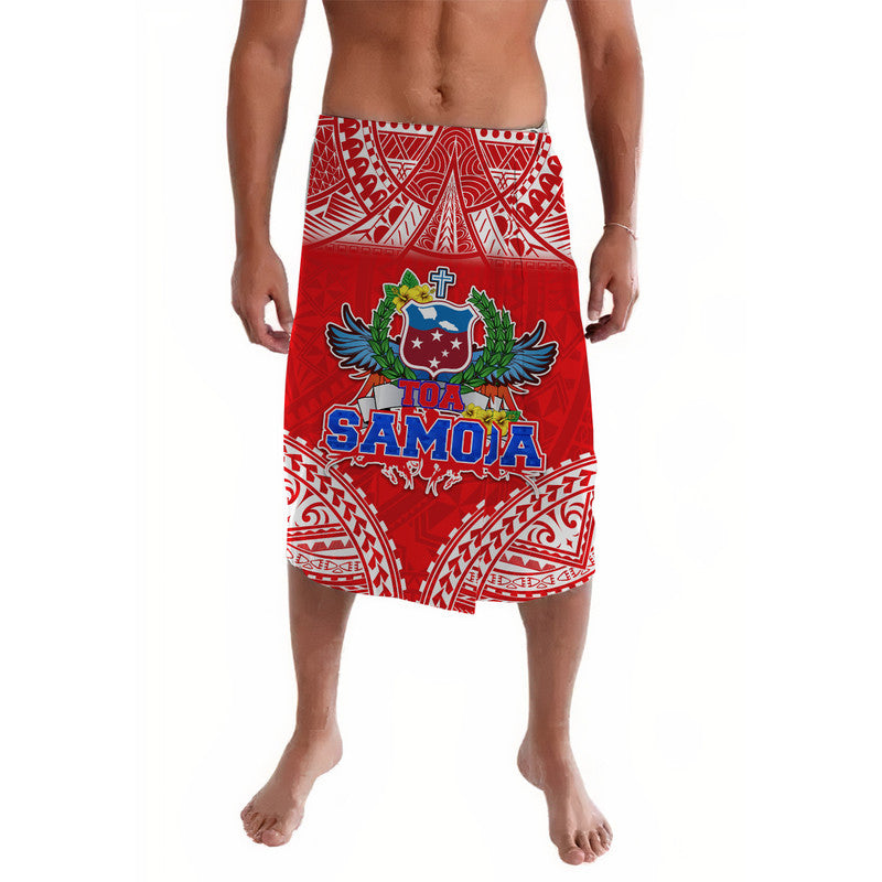 Toa Samoa Polynesian Rugby Lavalava Samoan Flag Red Color - Wonder Print Shop