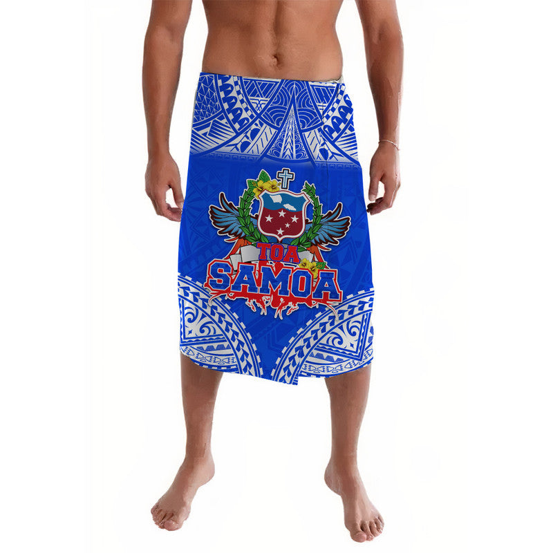 Toa Samoa Polynesian Rugby Lavalava Samoan Flag Blue Color - Wonder Print Shop