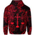 Custom Libra Zodiac Polynesian Zip Hoodie Unique Style Red LT8 - Wonder Print Shop