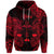 Custom Libra Zodiac Polynesian Zip Hoodie Unique Style Red LT8 - Wonder Print Shop