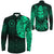 Viking Clothing Viking Odin Raven Tattoo Style Green Version Kimono RLT12 - Wonder Print Shop