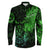 Viking Clothing Viking Odin Tattoo Green Version Long Sleeve Button Shirt RLT12 - Wonder Print Shop