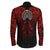 Viking Clothing Viking Odin Helm Of Awe (Red) Long Sleeve Button Shirt RLT12 - Wonder Print Shop