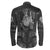 Viking Clothing Armor 3D Style Viking Odin Tattoo Long Sleeve Button Shirt RLT12 - Wonder Print Shop