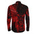 Viking Clothing Viking Odin Tattoo Red Version Long Sleeve Button Shirt RLT12 - Wonder Print Shop