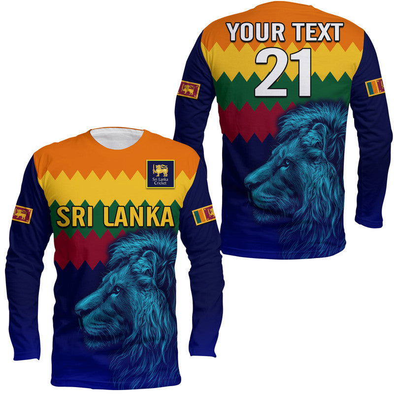 (Custom Personalised) Sri Lanka The Lions Cricket Long Sleeve Shirt - Wonder Print Shop