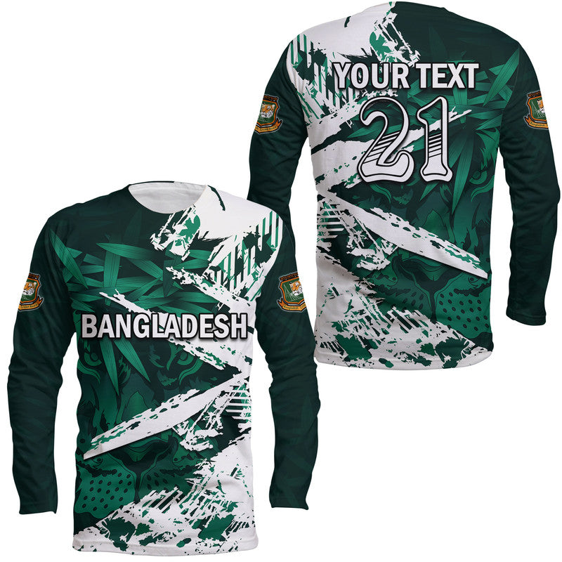 (Custom Personalised) Bangladesh Cricket Team Long Sleeve Shirt Special Bangla Tigers - Wonder Print Shop