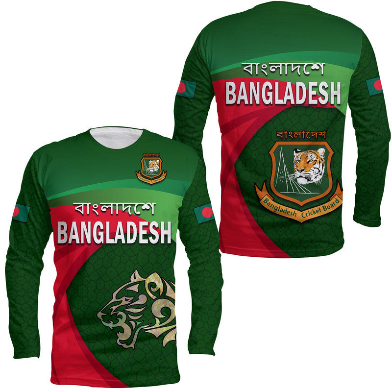 Bangladesh Cricket Team Long Sleeve Shirt Bangla Tigers Simple - Wonder Print Shop