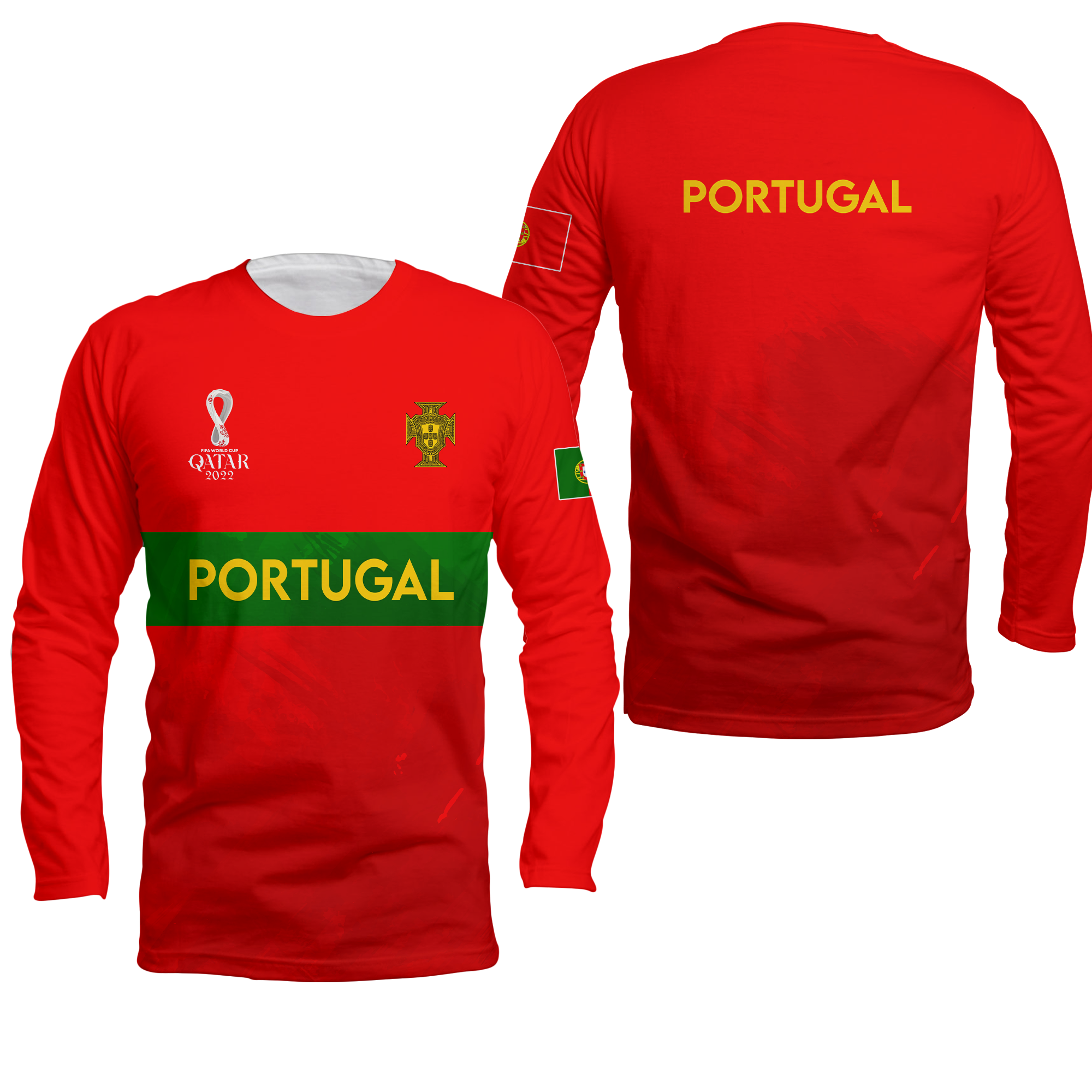 Portugal Football World Cup 2022 Long Sleeve Shirt - LT2 - Wonder Print Shop