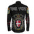 (Custom) Viking - Denmark Flag and Map Long Sleeve Button Shirt style Viking Geri and Freki RLT12 - Wonder Print Shop