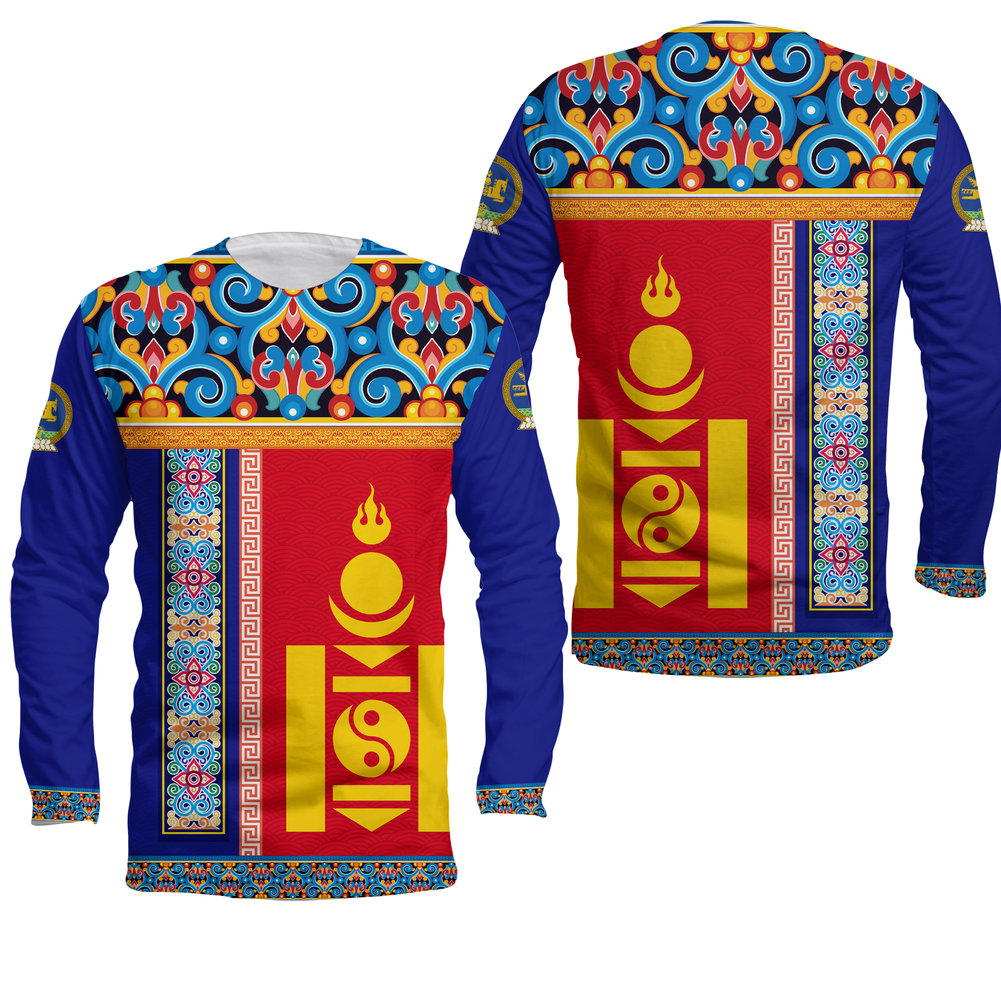 Mongolia Happy Independence Day Long Sleeve Shirt - LT2 - Wonder Print Shop