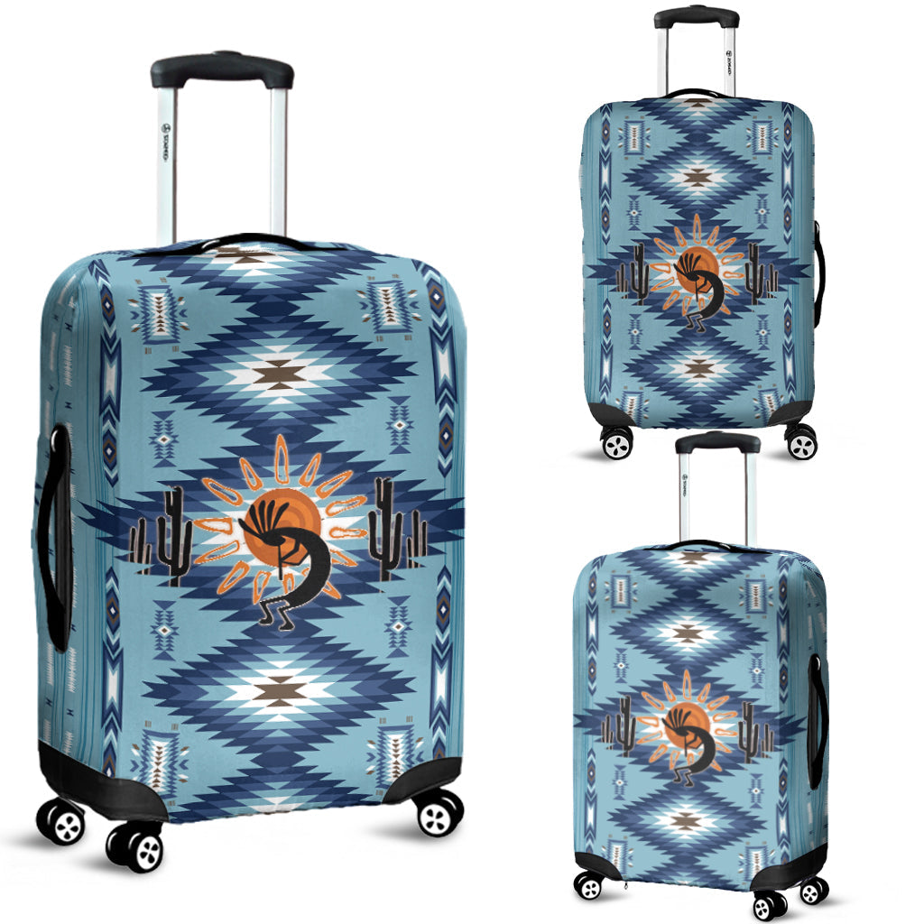 Native American Luggage Cover Kokopelli Mix Navajo Pattern - Wonder Print Shop