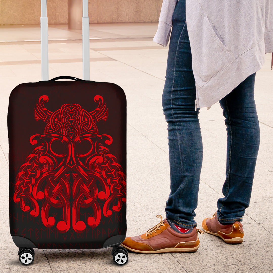 Viking Luggage Covers - Vikings Odin Valhalla - Red Version Luggage Covers RLT12 - Wonder Print Shop