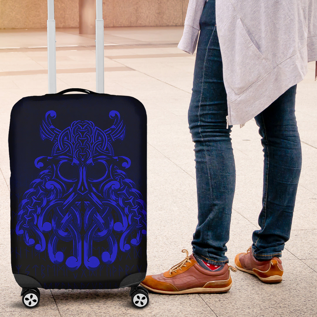 Viking Luggage Covers - Vikings Odin Valhalla - Blue Version Luggage Covers RLT12 - Wonder Print Shop