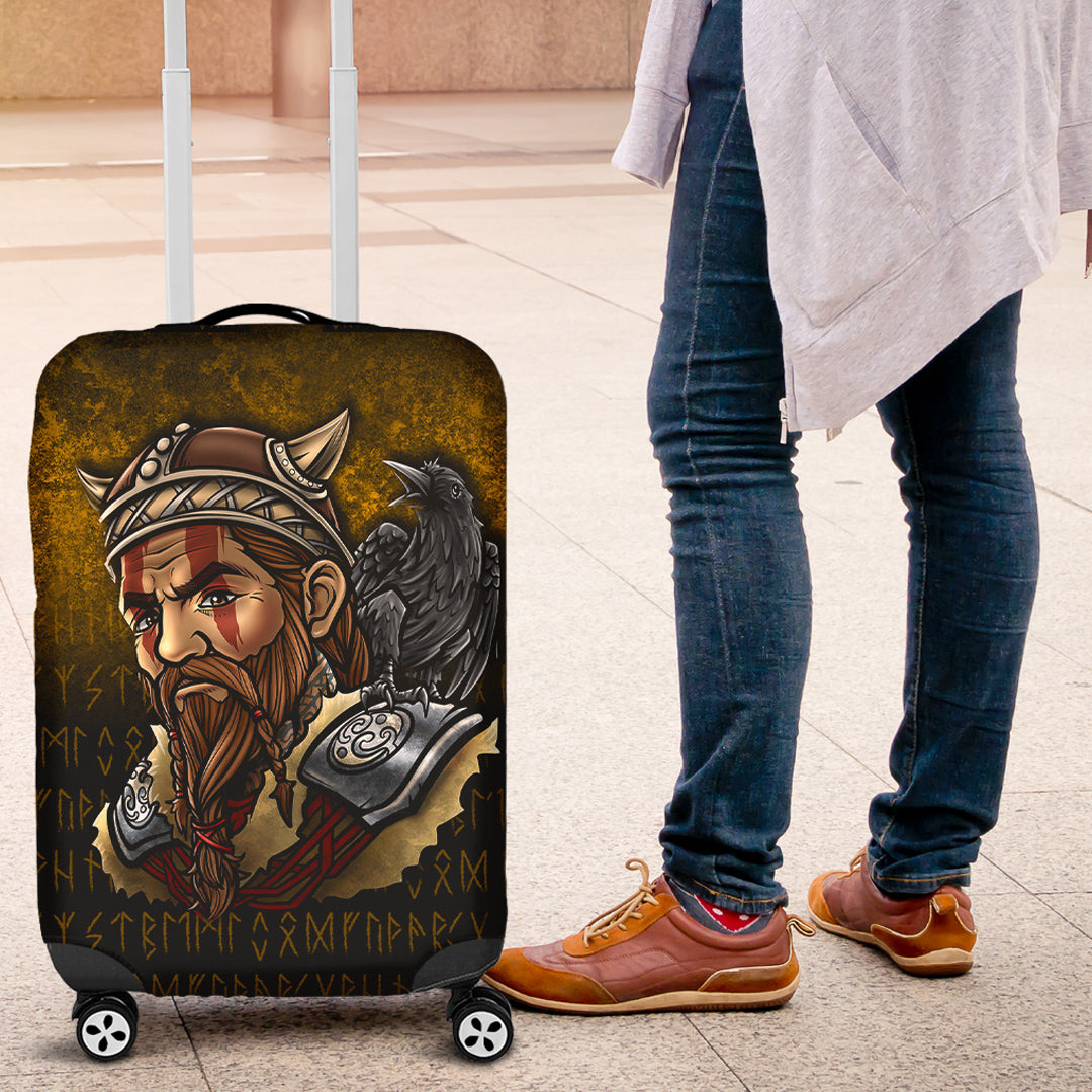 Viking Luggage Covers - Viking Warrior Odin Valhalla Raven Luggage Covers RLT12 - Wonder Print Shop