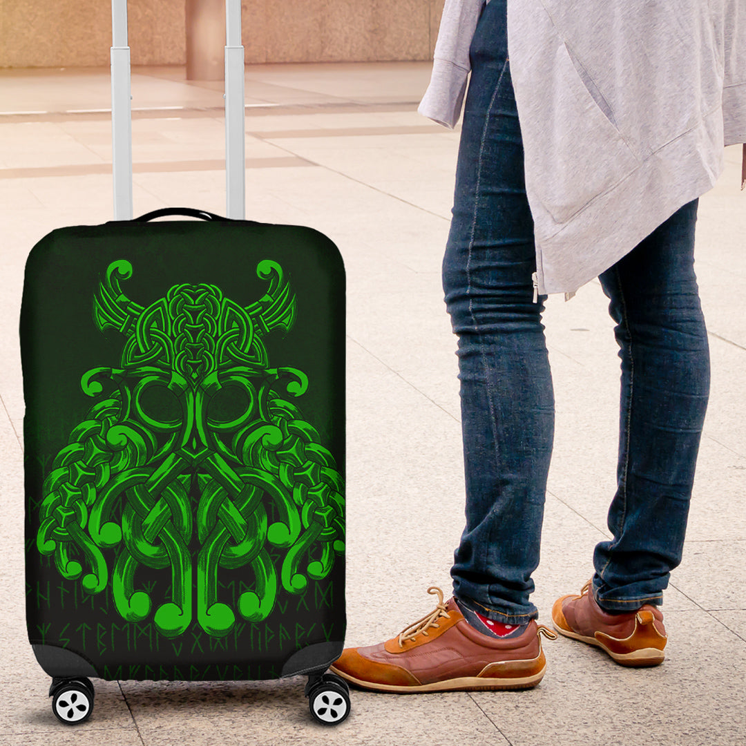 Viking Luggage Covers - Vikings Odin Valhalla - Green Version Luggage Covers RLT12 - Wonder Print Shop