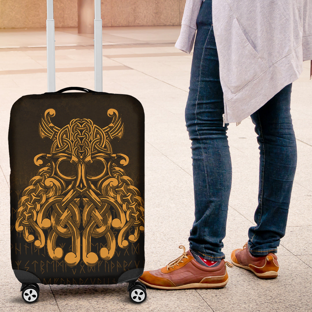 Viking Luggage Covers - Vikings Odin Valhalla - Gold Version Luggage Covers RLT12 - Wonder Print Shop