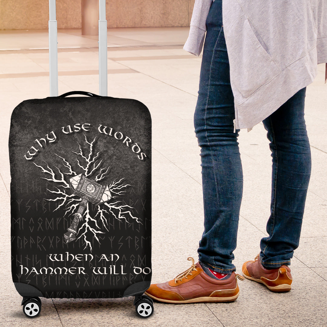 Viking Luggage Covers - Why Use Words When An Hammer Will Do Luggage Covers RLT12 - Wonder Print Shop