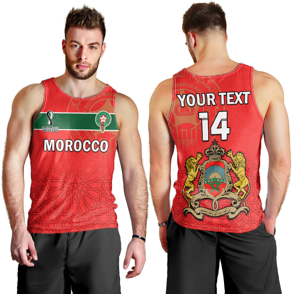 custom-text-and-number-morocco-football-men-tank-top-atlas-lions-red-world-cup-2022