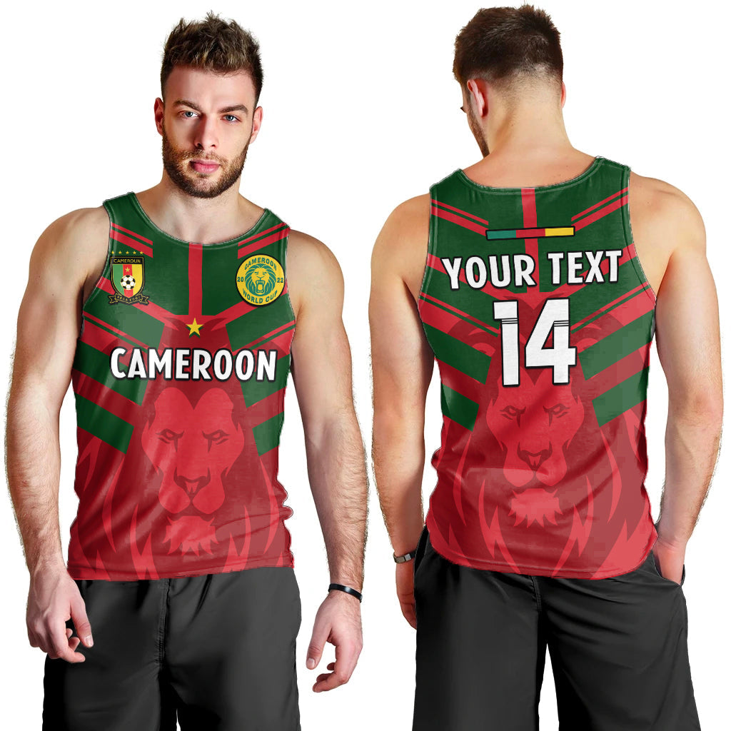 custom-text-and-number-cameroon-football-men-tank-top-les-lions-indomptables-red-world-cup-2022