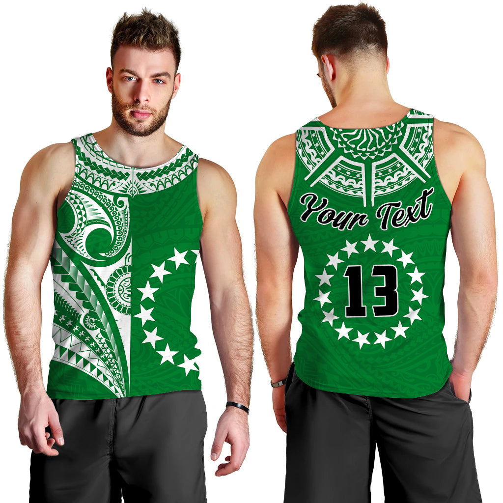 custom-text-and-number-cook-islands-tatau-men-tank-top-symbolize-passion-stars-version-green