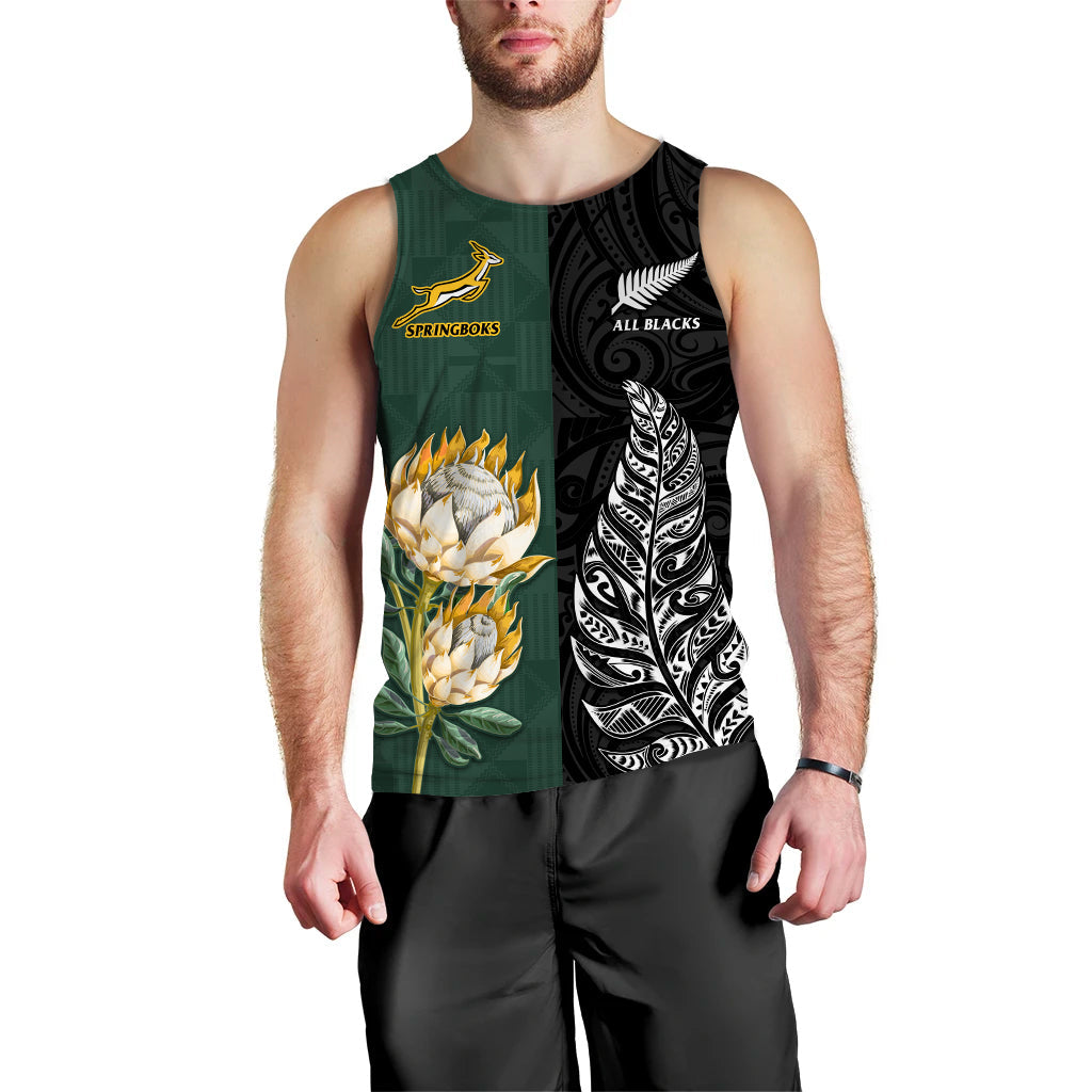 custom-text-and-number-south-africa-protea-and-new-zealand-fern-men-tank-top-rugby-go-springboks-vs-all-black