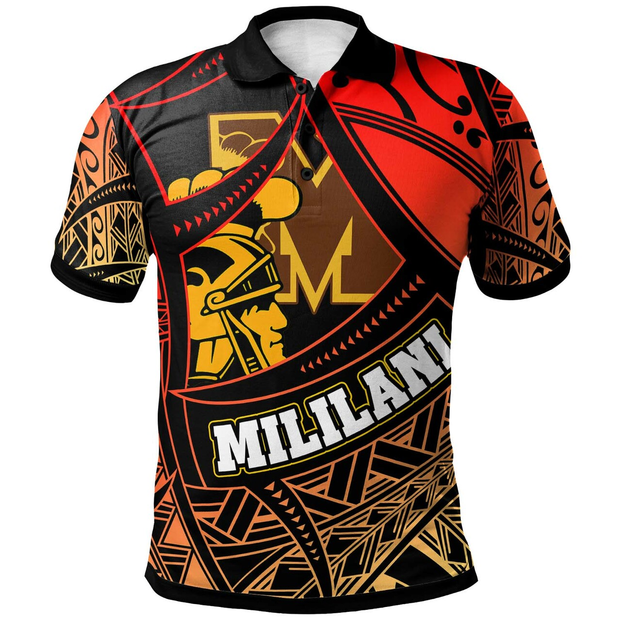 Custom Hawaii Polynesian Polo Shirt Mililani High School The Trojans Pride Tribal Pattern LT10 - Wonder Print Shop