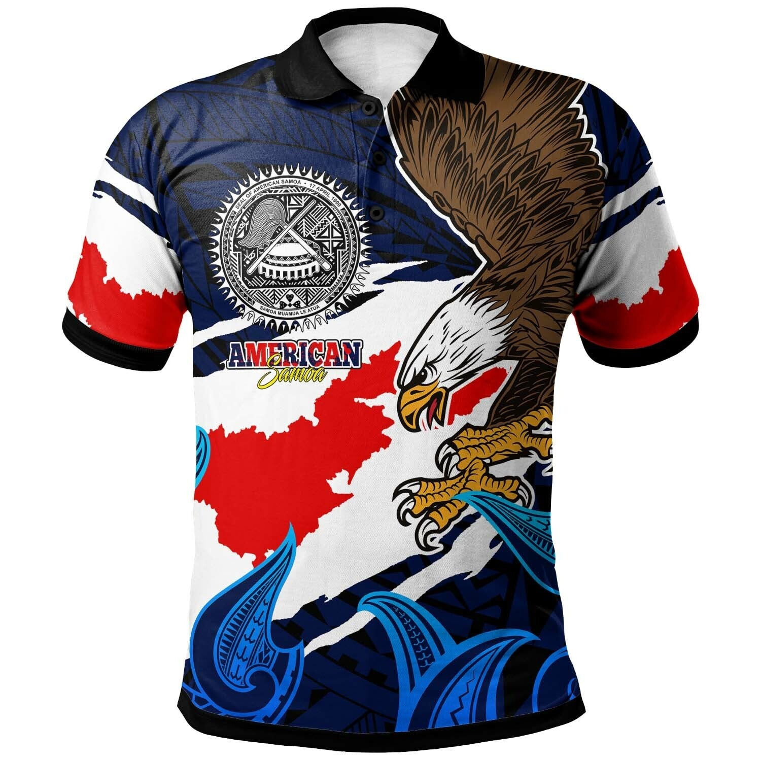 American Samoa Polo Shirt Custom Happy Independence Day Samoa with Polynesian Culture LT10 - Wonder Print Shop