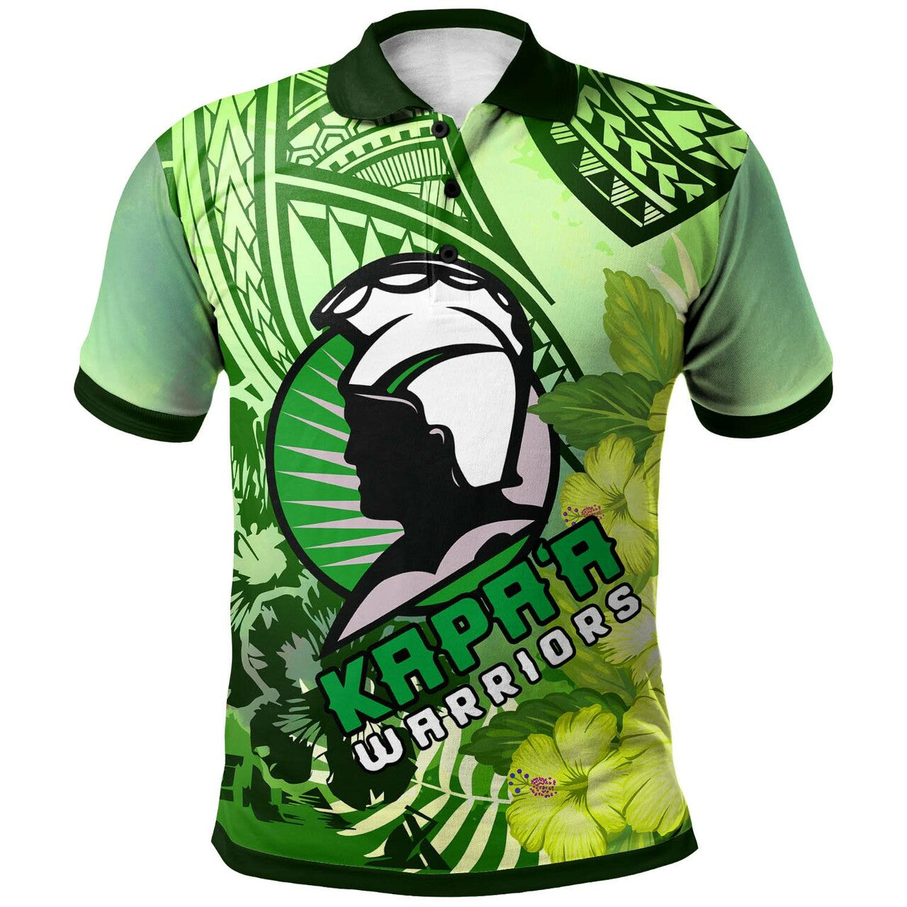 Custom Hawaii Polynesian Polo Shirt Kapaa High School Hawaiian Warrior Polynesian Culture Hibicus LT10 - Wonder Print Shop