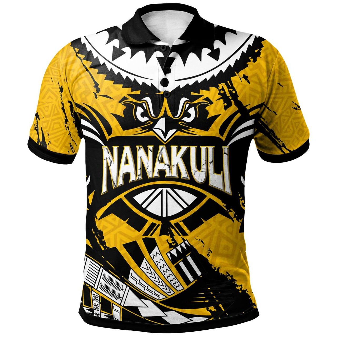 Custom Hawaii Polynesian Polo Shirt Nanakuli High and intermediate School Golden Hawks LT10 - Wonder Print Shop