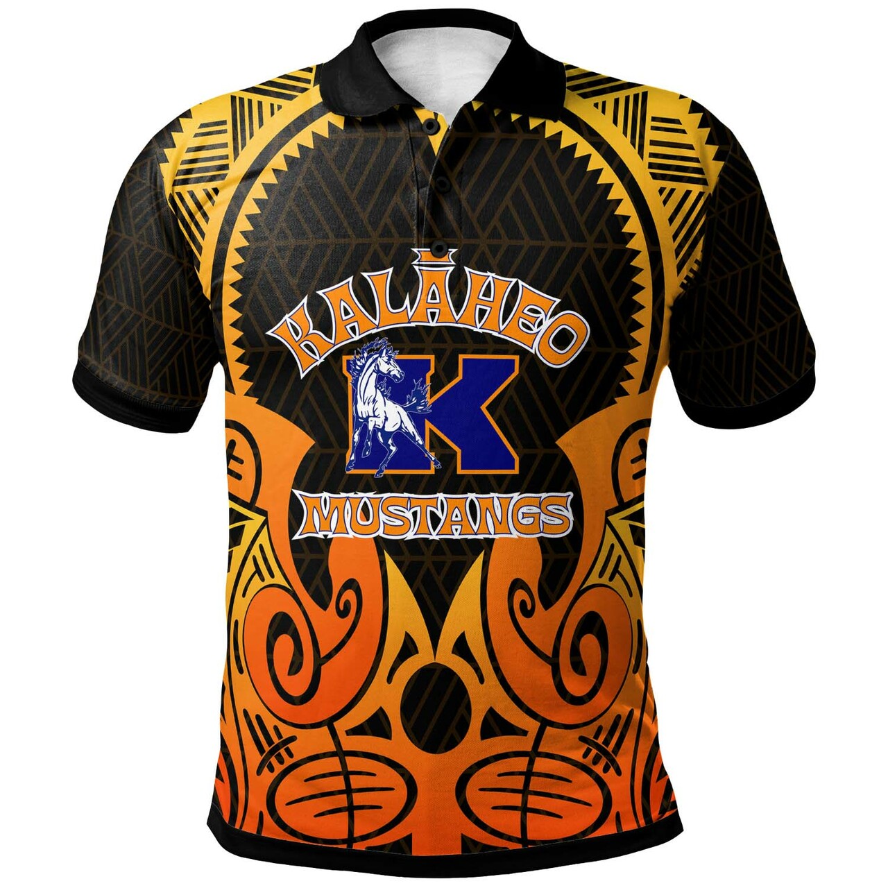 Custom Hawaii Polynesian Polo Shirt Kalaheo High School with Tribal Patterns LT10 - Wonder Print Shop