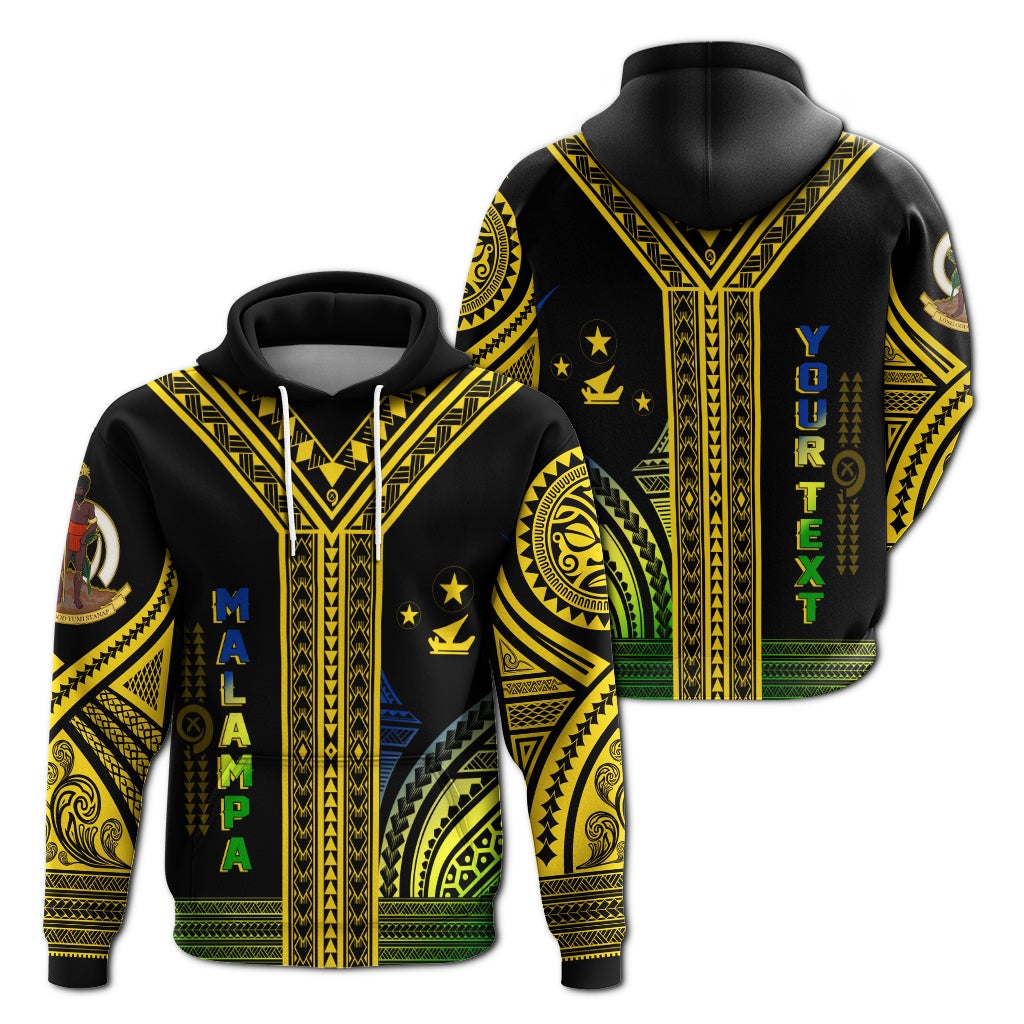 Custom Malampa Province Vanuatu Hoodie Unique Black & Gold - Wonder Print Shop