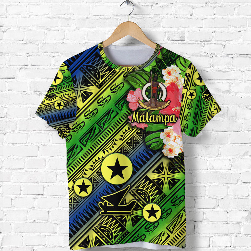 Custom Vanuatu Malampa T Shirt Independence Be Proud LT8 - Wonder Print Shop