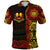 Custom Marquesas Islands Polo Shirt Marquesan Tattoo Unique Style Gradient Red LT8 - Wonder Print Shop