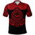 Custom Marquesas Islands Polo Shirt Marquesan Tattoo Simplified Version Red LT8 - Wonder Print Shop