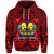 Custom Marquesas Islands Zip Hoodie Marquesan Tattoo Simple Style Red LT8 - Wonder Print Shop