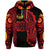 Custom Marquesas Islands Zip Hoodie Marquesan Tattoo Original Style Red LT8 - Wonder Print Shop