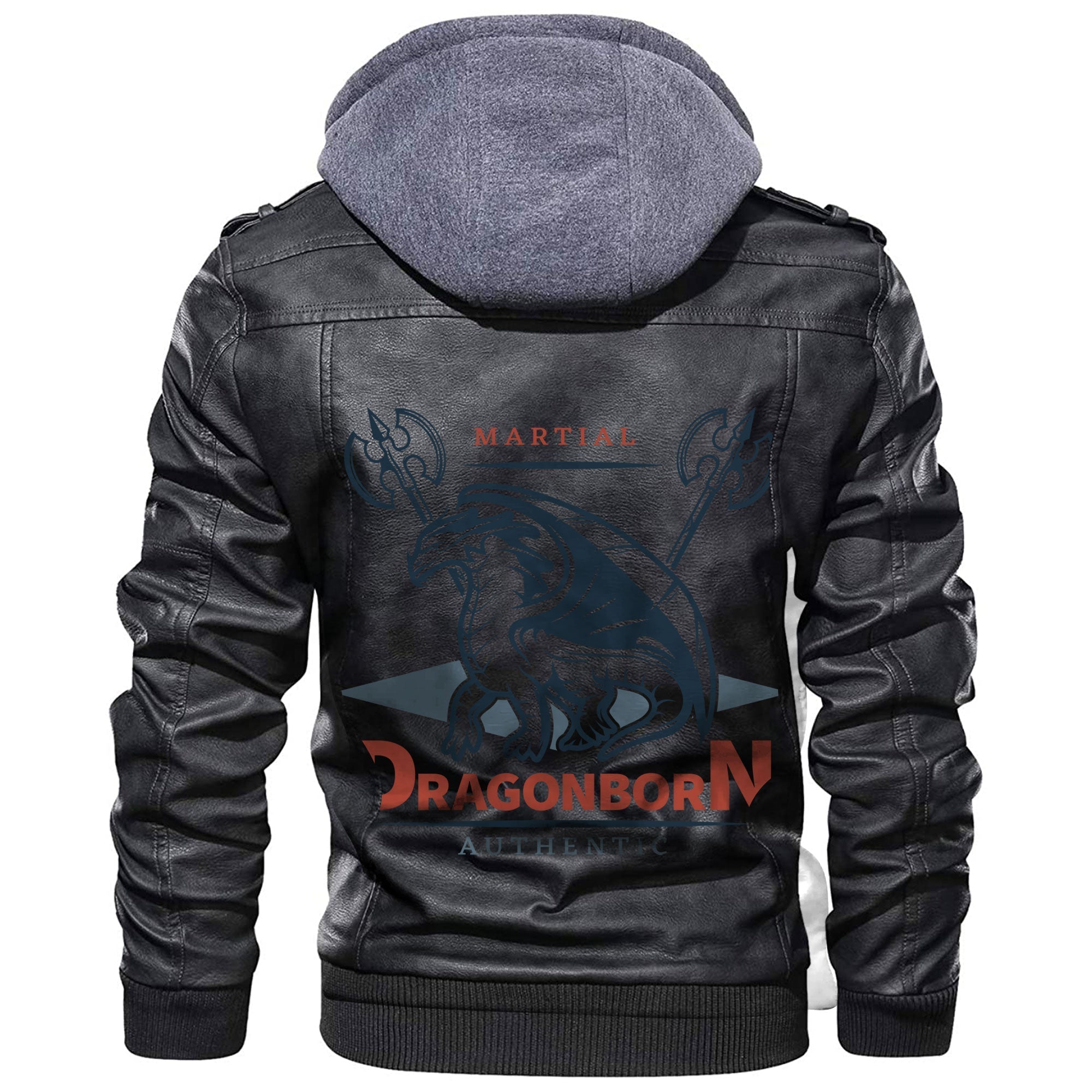 Viking Martial Dragonborn Leather Jacket RLT12 - Wonder Print Shop