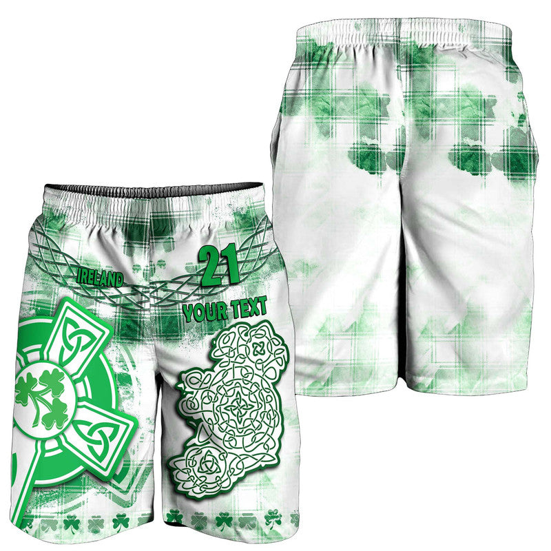 custom-personalised-and-number-ireland-cross-cricket-team-men-shorts-celtic-irish-green-pattern-unique