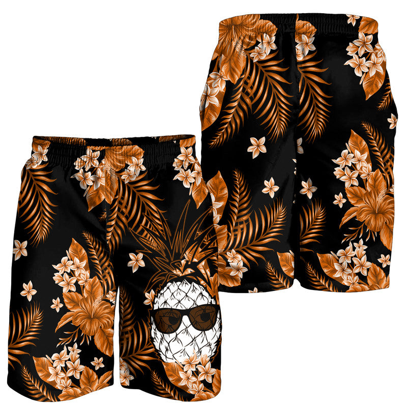 hawaii-summer-colorful-pineapple-men-shorts-orange