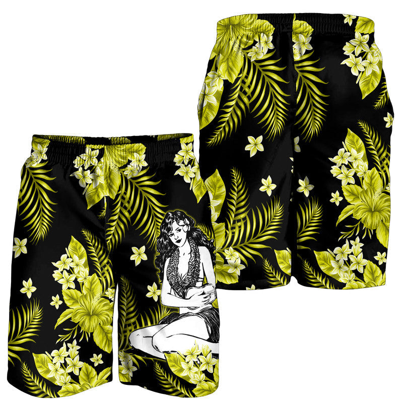 hawaii-summer-colorful-hula-girl-men-shorts-yellow