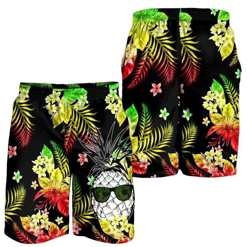 hawaii-summer-colorful-pineapple-men-shorts-reggage